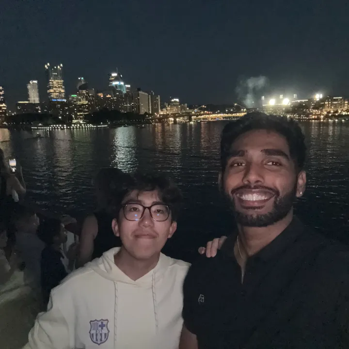 With friends